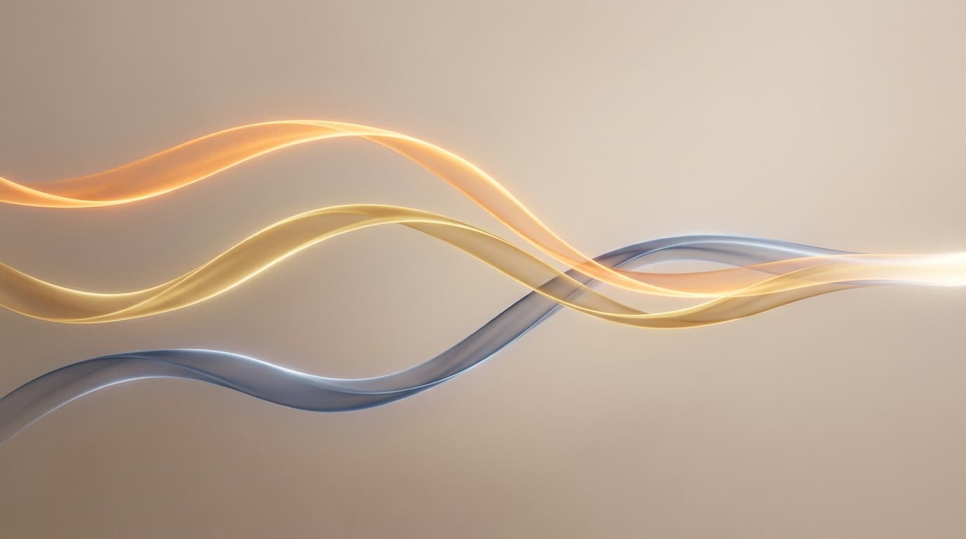 Abstract illustration of three distinct flowing forms converging into one consistent band, representing separate operational environments governed under one unified standard